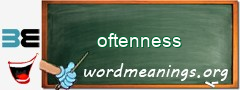 WordMeaning blackboard for oftenness